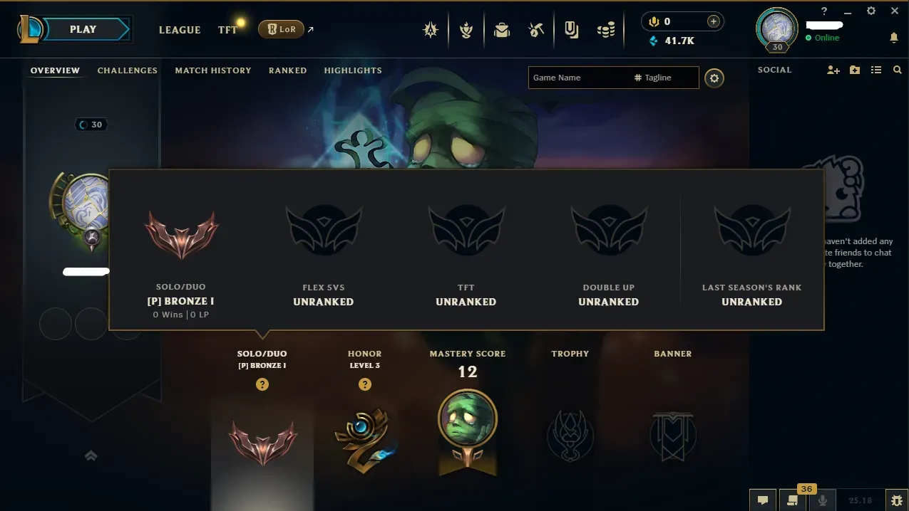 【 NA 】∙ Bronze 1 ♦️ Placements ♦️ 40K BE ☑️Changeable Name☑️Unverified Email🚚 Instant Delivery